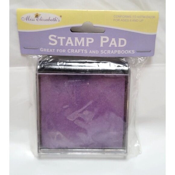 Lot of 3 Miss Elizabeths Stamp Pads Green Pink Purple Craft Scrapbook NOS - Picture 6 of 7